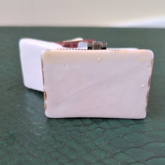 Whimsical Pink Polka Dot Bikini Figurine Trinket Box Pink Sunglass Trinket - Picture 5 of 8